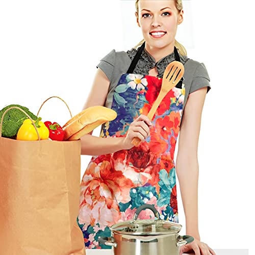 Sosolong Adjustable Waterproof Apron Bib Apron with 2 Pockets Cooking Kitchen Aprons for Women Men Chef - Image 4