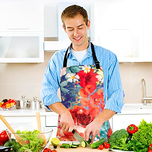 Sosolong Adjustable Waterproof Apron Bib Apron with 2 Pockets Cooking Kitchen Aprons for Women Men Chef - Image 3