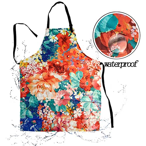 Sosolong Adjustable Waterproof Apron Bib Apron with 2 Pockets Cooking Kitchen Aprons for Women Men Chef - Image 5