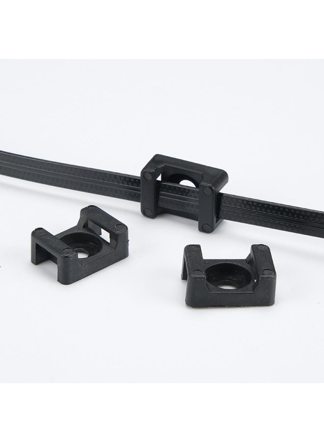 HC-1/S Nylon Saddle Type Cable Tie Holder STM-1 FiniShing Wire Screw Holder PlaStic Buckle-Color:HC-1 φ4 Holes [1000 Pieces] Black