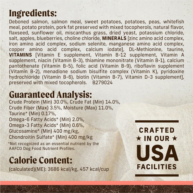 Merrick Premium Grain Free Dry Adult Dog Food, Wholesome And Natural Kibble With Real Salmon And Sweet Potato - 22.0 lb. Bag - Image 4