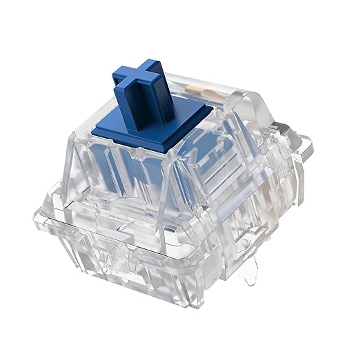 DUROCK Silent Linear Switches, Classic Blue Stem 5 Pins Silent Linear Switch, Pre-lubed MX Silent Keyboard Switches Dolphin 62g, 90pcs - Image 4
