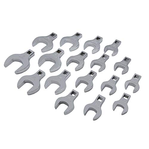 Grip 17 pc Metric Jumbo Crowfoot Wrench Set (MM) - Sizes from 20mm to 46mm - Storage Tray - Chrome Plated Carbon Steel - Image 1