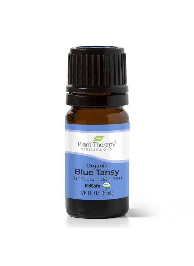 Plant Therapy Organic Blue Tansy Essential Oil 100% Pure, Undiluted, Natural Aromatherapy, Therapeutic Grade 5mL (1/6 oz)  - Image 1