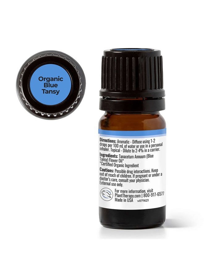 Plant Therapy Organic Blue Tansy Essential Oil 100% Pure, Undiluted, Natural Aromatherapy, Therapeutic Grade 5mL (1/6 oz)  - Image 5