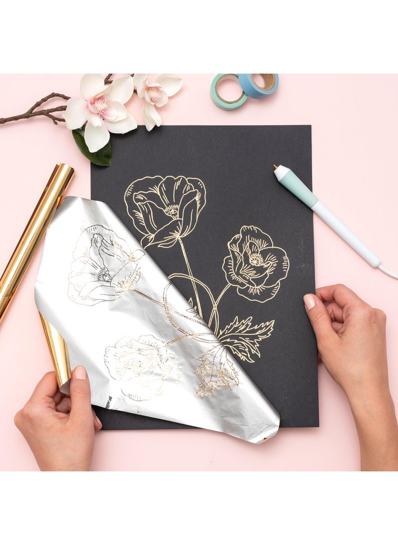We R Memory Keepers We R Memory Keepers Foil Quill Tool Freestyle Starter Kit, Includes Fine, Standard, and Bold Tip Pens, Foil Rolls in Gold, Silver, Copper, and Placement Tape DIY Scrapbooks, Journals, Planners, Cards  - Image 4