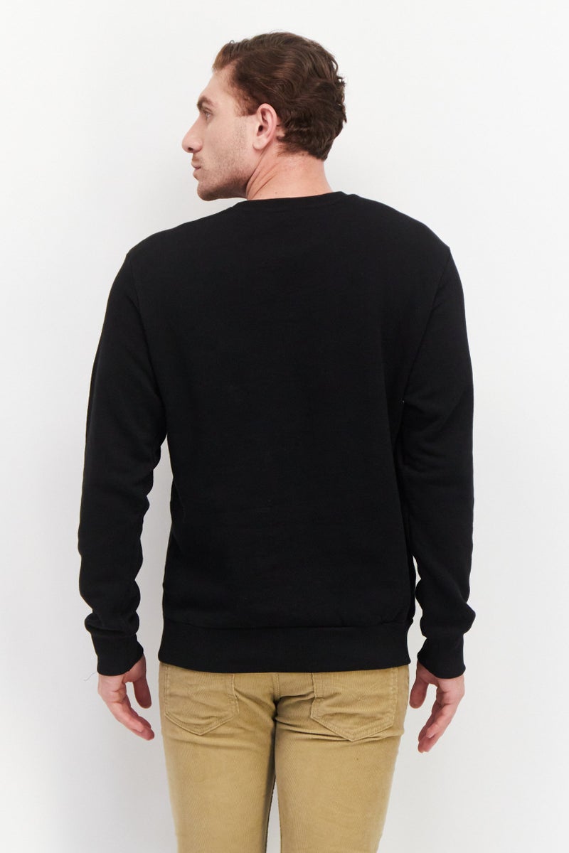 DIFUZED Men Long Sleeve Graphic Print Sweatshirt, Black Combo - Image 3