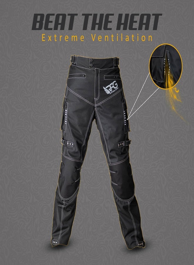 Revforge Gears RFG Motorcycle Pants - Waterproof Cordura Fabric - Riding Pants with Armor Zippers & Double Stitching - 32 x 32 Black - Image 5