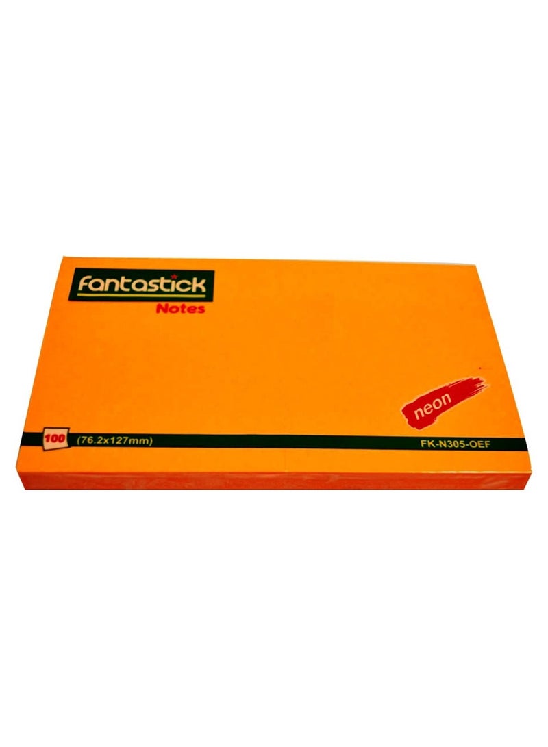 Fantastick 3-Piece Sticky Notes 3x5 Inch Size Orange - Image 2