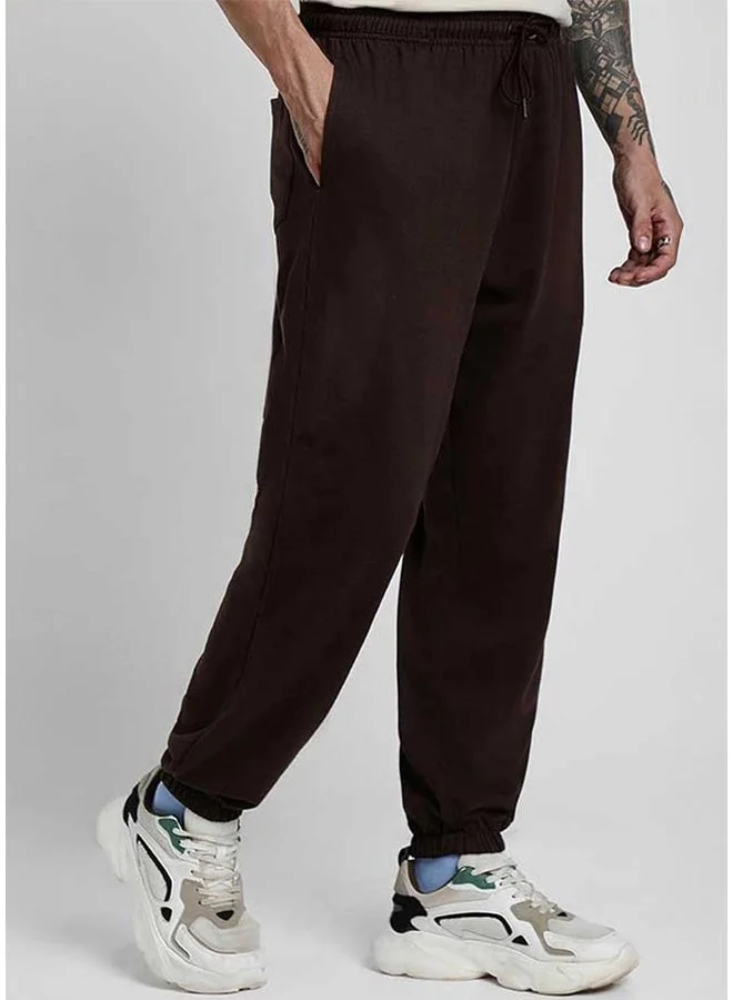 فيردو بنطلون رياضي فيردو قطن خالص بخصر متوسط وثلاثة جيوب للرجال لون بني