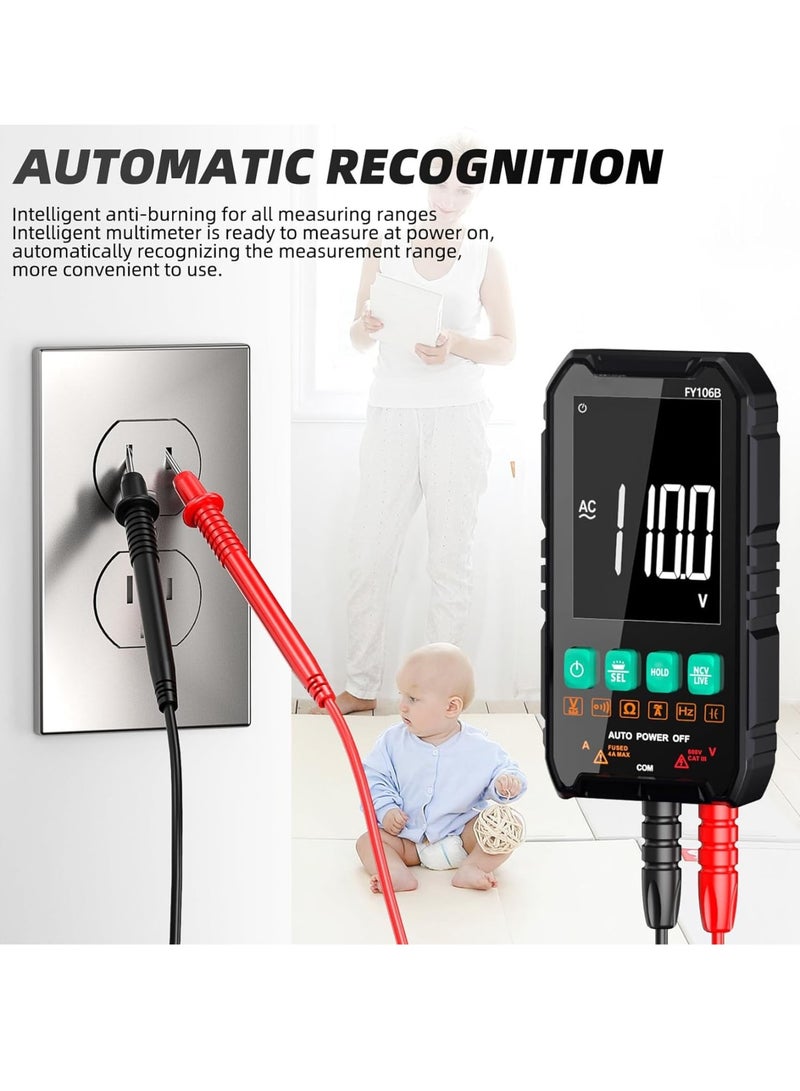 Zikra Digital Multimeter, Compact Intelligent Multi Tester, NCV Electrical Tester, True RMS 4000 Counts, LCD, Overload Protection, Auto-Ranging, Electric Tools for Househould Outlet, Automotive Battery Test - Image 2