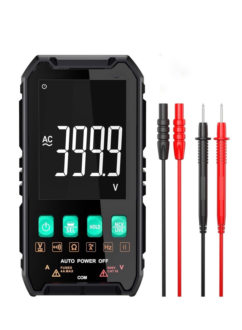 Zikra Digital Multimeter, Compact Intelligent Multi Tester, NCV Electrical Tester, True RMS 4000 Counts, LCD, Overload Protection, Auto-Ranging, Electric Tools for Househould Outlet, Automotive Battery Test - Image 1