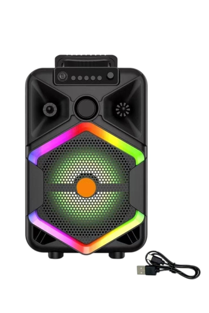 JL-860 Wireless Bluetooth Speaker with AI and Pure Surround Sound, Multi-Color RGB Lighting with Carrying Strap, Multiple Compatibility Modes, FM Radio, Memory, - Image 2