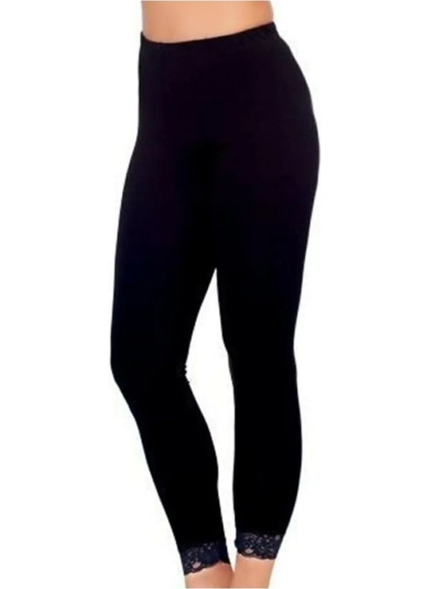 Tutku 3 Pieces Black Color Long Leggings