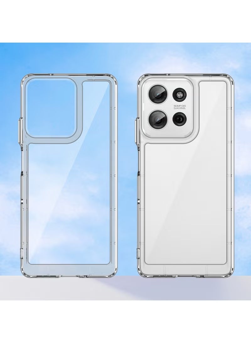 Lynacz Original case for Moto G85 5G Back Cover | Transparent Crystal Clear Hard PC Back Case with TPU Bumper, Drop Protection Case for Moto G85 - Image 4