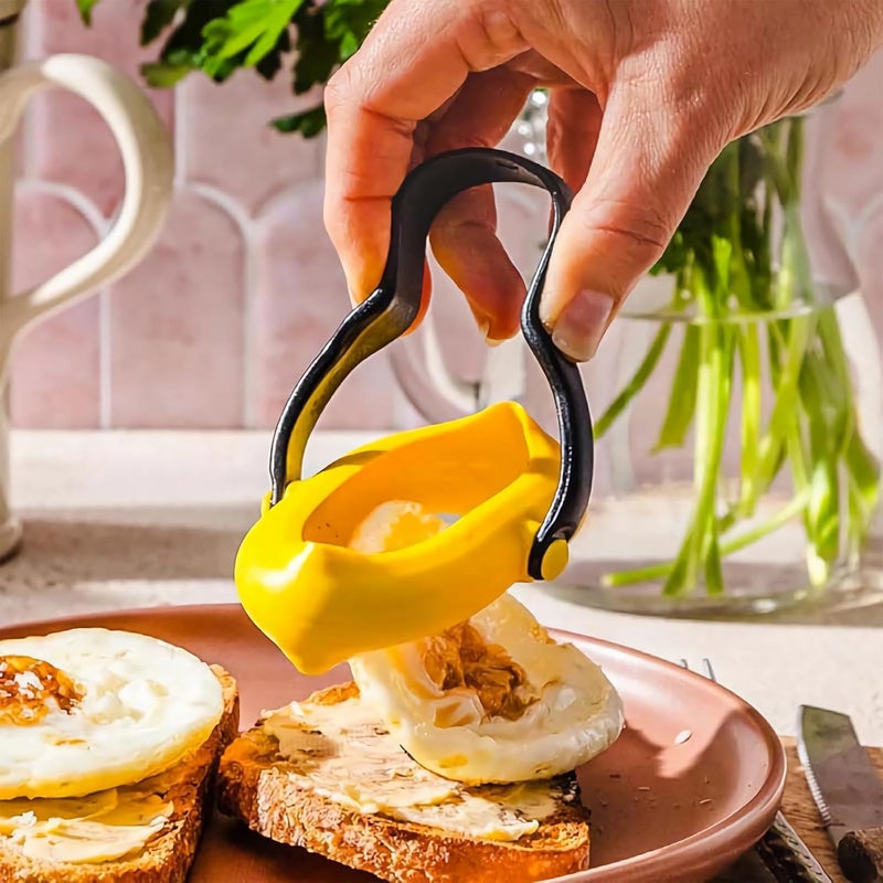 KICKZU KickZu 1Pc Egg Baking Rings, Fried Egg Ring, Silicone Egg Frying Ring, Anti-scalding Omelet Ring Non-Stick Poached Egg Moulds for Egg Mumuffins, Breakfast Sandwiches, Burgers (1) - Image 3