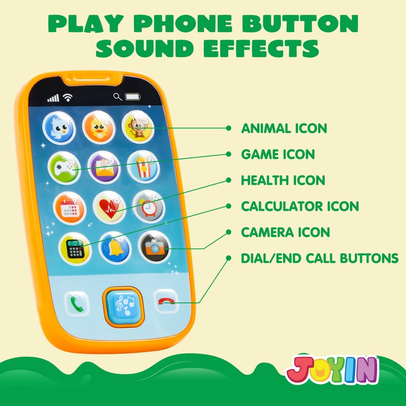 JOYIN Baby Toy Phone, Remote and Smartphone with Music, Fun Learning Musical Toys for Babies, Boys or Girls, Holiday Stocking Stuffers, Birthday Gifts for Kids, Gift for Christmas - Image 4