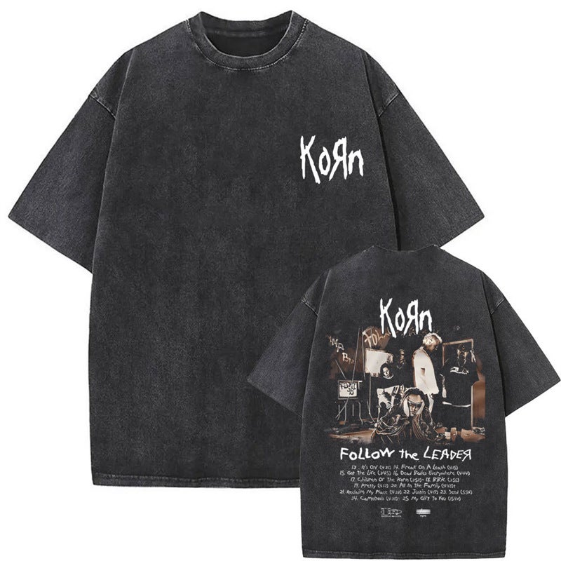 Washedmusicrockskmetalbandtvintagekornshirt-Serpent - Image 1