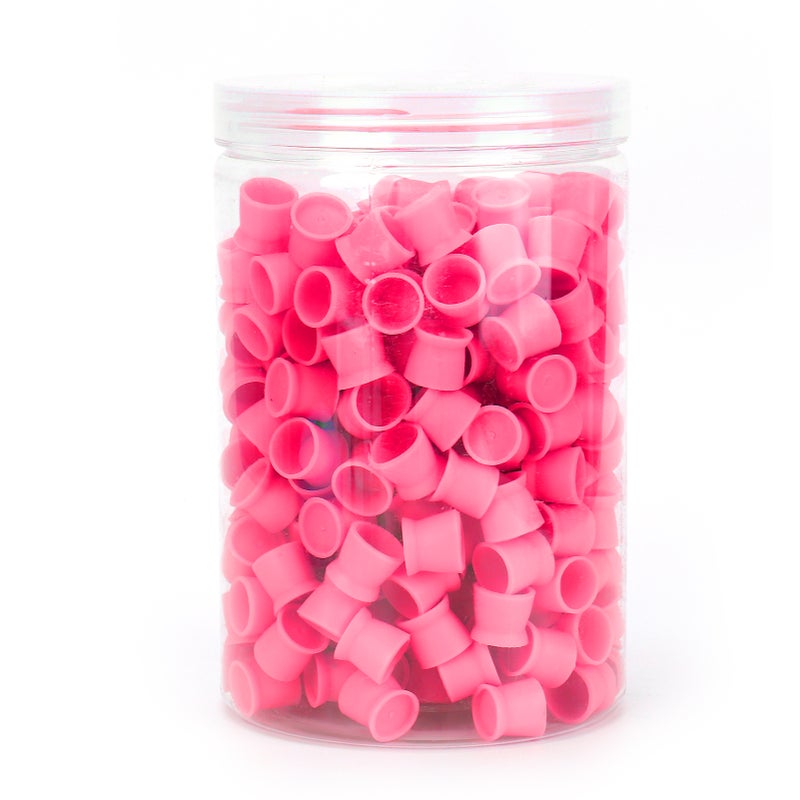 300pcs Tattoo Ink Pigment Cup Disposable Silicone Eyebrow Lip Eyes Tattoo Pigment CupRed - Image 1