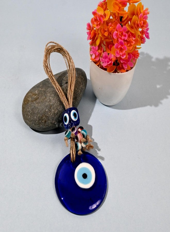 VKORA Handmade Turkish Evil Eye Hanging with Beads for Decoration of Home Shop Office Garden (MBJU6) - Image 2