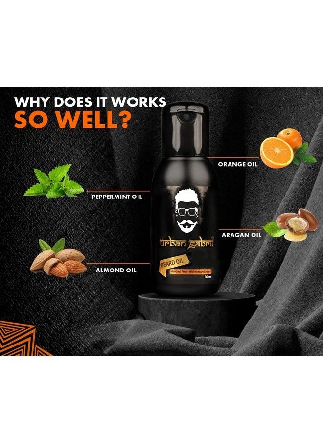 UrbanGabru Beard Oil For Beard Growth ; 100% Natural (30 Ml) ; Paraben & Sulphate Free ; For Thicker Longer Beard ; Nourishes & Conditions Beard  - Image 5