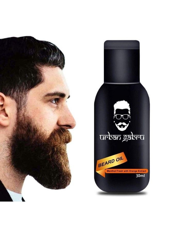 UrbanGabru Beard Oil For Beard Growth ; 100% Natural (30 Ml) ; Paraben & Sulphate Free ; For Thicker Longer Beard ; Nourishes & Conditions Beard  - Image 1