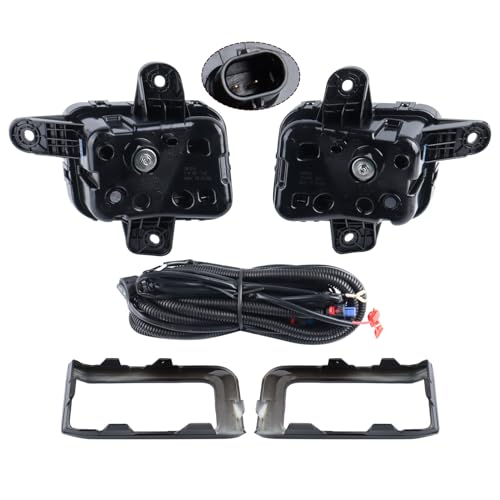 KAMDKI LED Fog Light Set 5pcs Compatible for 2022 2023 2024 GMC Sierra 1500 Front Bumper Lamp Assembly With Wire Harness Bulbs Cover Bezels GM2593338 GM259233 GM1039290 GM1038290 - Image 5