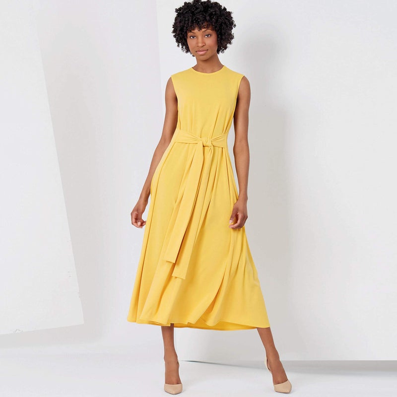 New Look Sewing Pattern N6618 Misses' Dresses in Two Lengths, various, White - Image 4