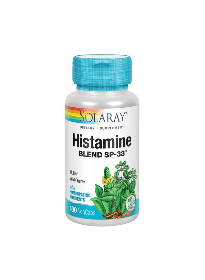 SOLARAY Histamine Blend SP-33 | Herbal Blend w/Cell Salt Nutrients for Healthy Histamine Response Support | Non-GMO & Vegan | 50 Serv | 100 VegCaps - Image 1