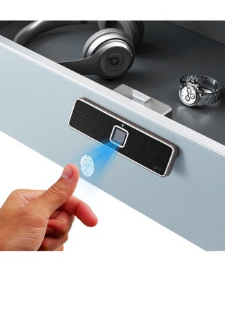 Fingerprint Drawer Lock Leather Element Smart Biometric Rechargeable Cabinet Lock Keyless Hidden File Drawer Wardrobe Lock for Valuable Private Storage Home or Office Storage etcBlack - pzsku/Z8438AED724739572298AZ/45/_/1704192023/1d8b49df-f234-4cf3-ae95-36f03888837b