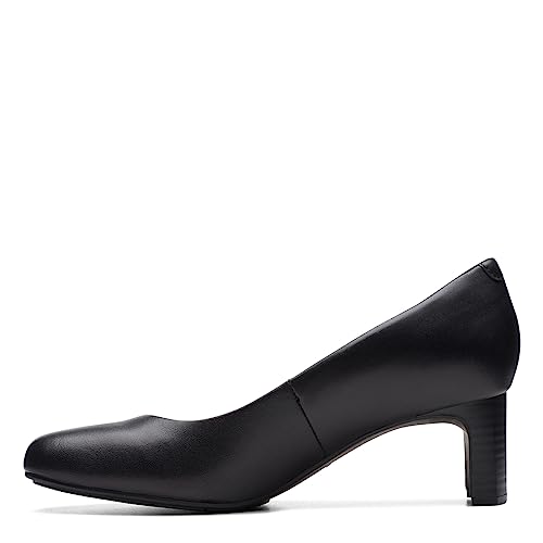 Clarks Black's Kyndall Iris Pump, Black Leather, 9 Medium US - Image 5