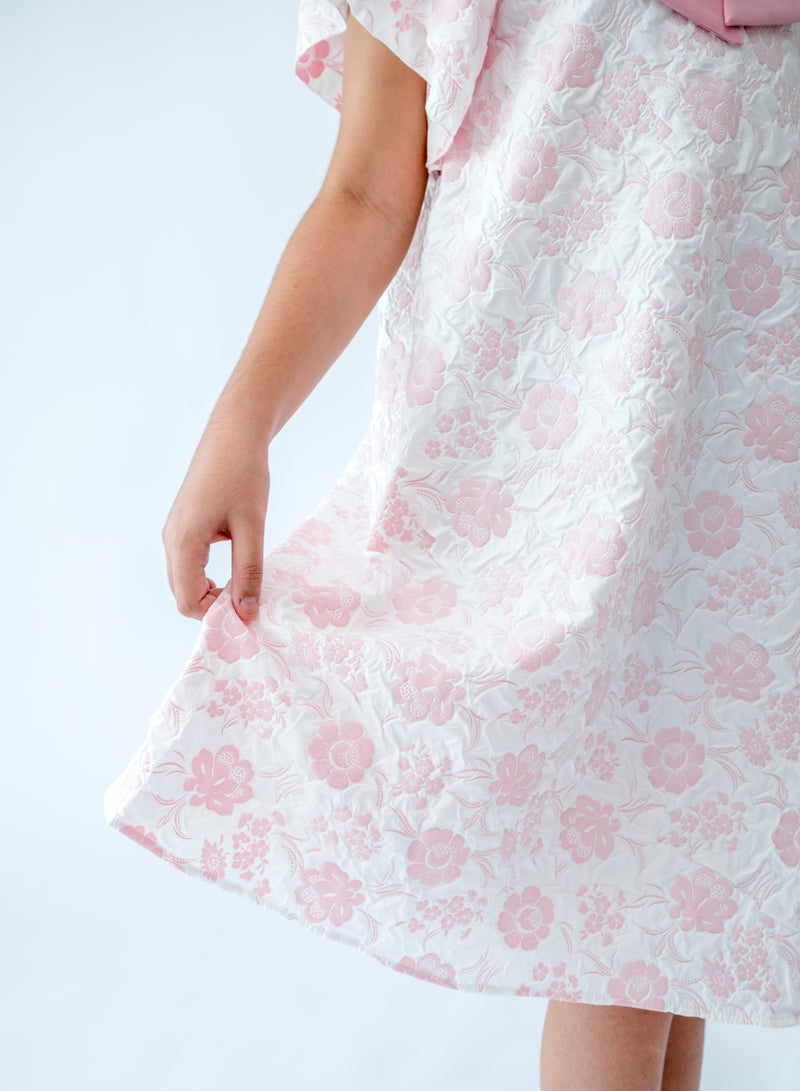 لالينا فستان زهري بفيونكة زهر - Image 5