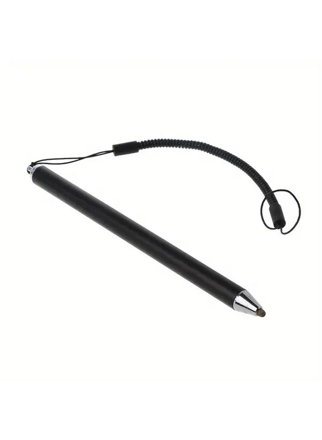 1PC Anti Lost Lanyard Touch Screen Stylus Pen Fiber Tip Micro Mesh For Smartphone Tablet Black No Battery Required - Image 5
