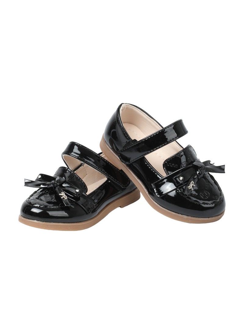 Children's Formal Shoes – Glossy Finish with Decorative Bow - Image 4