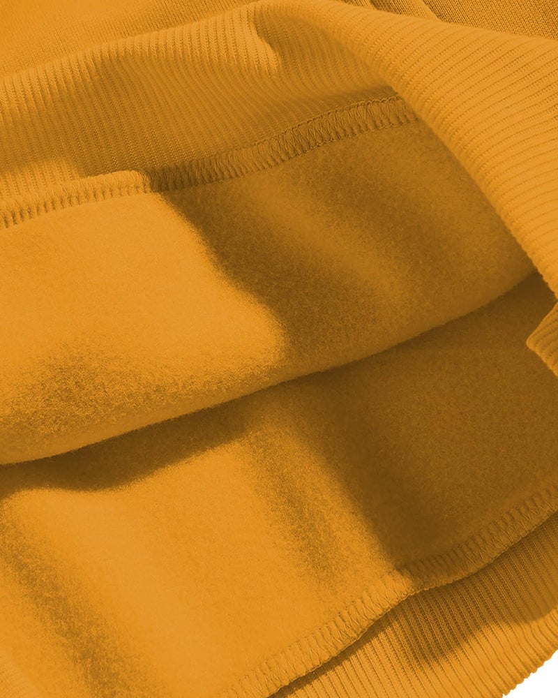 ADRO Men's Cotton Neck Hooded Sweatshirt (H22-1-WINN-MU_Mustard_L) - Image 5