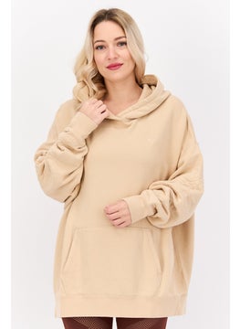 PUMA Women Sportswear Fit Training Hoodie, Beige  - Image 1