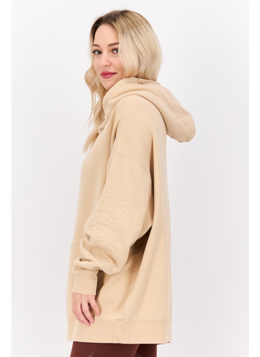 PUMA Women Sportswear Fit Training Hoodie, Beige  - Image 2