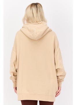 PUMA Women Sportswear Fit Training Hoodie, Beige  - Image 3