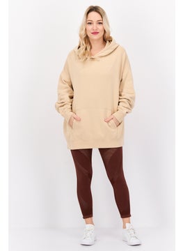 PUMA Women Sportswear Fit Training Hoodie, Beige  - Image 4