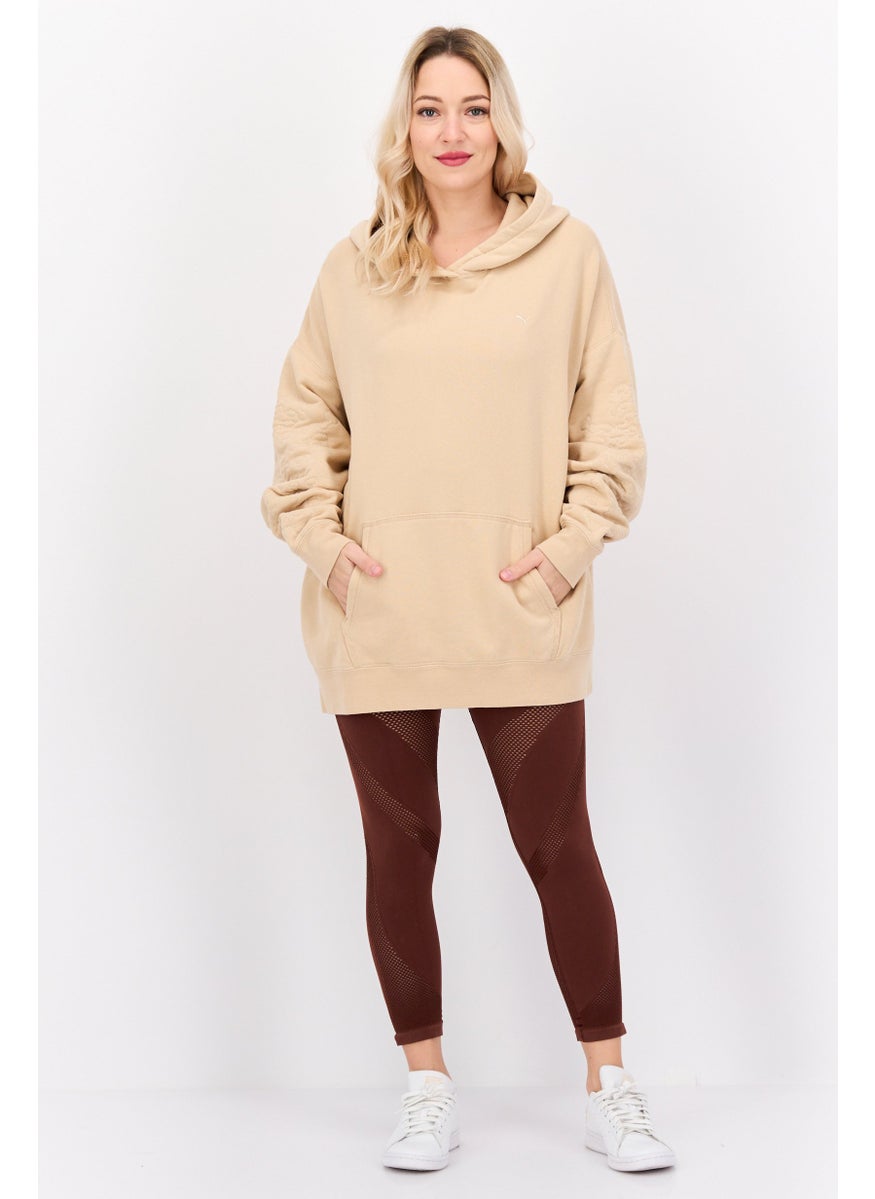 PUMA Women Sportswear Fit Training Hoodie, Beige  - Image 4