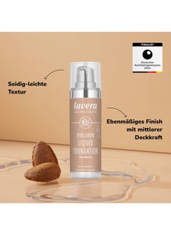 lavera lavera Hyaluron Liquid Foundation - Cool Honey 04 - Foundation Make Up with Hyaluron & Almond Oil for a Flawless Complexion - Face Make Up - PETA Certified - Vegan - Made in Germany - 1 Fl Oz  - Image 3