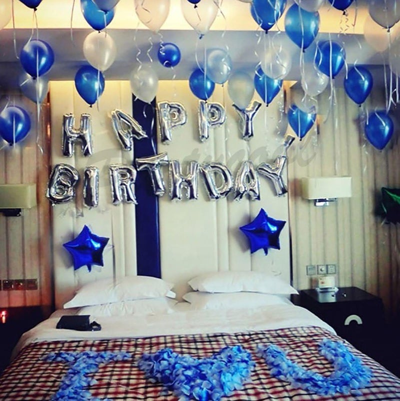 iPartycool 50Pcs Happy Birthday Balloon Decorations, 3D Premium Reusable Aluminum Foil Birthday Banner and Ecofriendly Big Star and Latex Balloons Set for Birthday Party Decorations and Supplies - Image 1