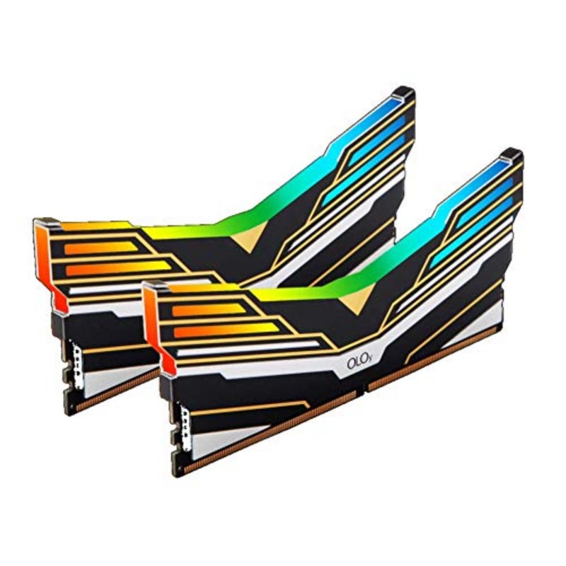 Gaming desktop DDR4 RAM 16GB 2x8GB,black Warhawk Aura Sync RGB, 3200 MHz CL16, 1.35V, aluminum heatsink, low-profile design - Image 2