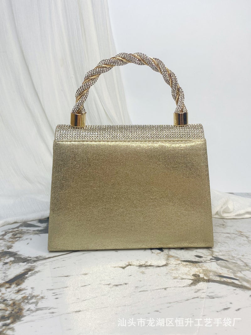 New Evening Dress Banquet Diamond Handbag Diamond Small Bag Socialite Texture Shoulder Crossbody High-End Shantou - Image 5