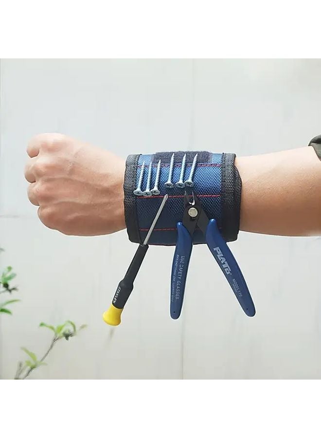 Red Magnetic Wrist Strap Tool Holder for DIY Carpentry Electronics Repair - Image 4