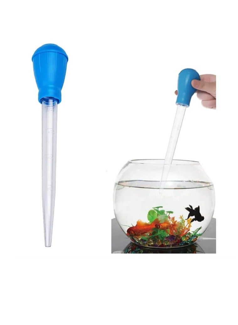 قطعتان 28 سم، مغير مياه يدوي لحوض السمك، مزيل نفايات تنظيف حوض السمك، منظف حوض السمك، وحدة تغذية المرجان، منظف الحصى، قش سائل لحوض السمك، لتنظيف نفايات الحصى - Image 3