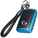 Lcyam Key Fob Cover Protection Sleeve Key Holder with Leather Keychain for Mazda 2026 2025 2024 Mazda3 6 CX30 CX5 CX90 Blue - Image 2