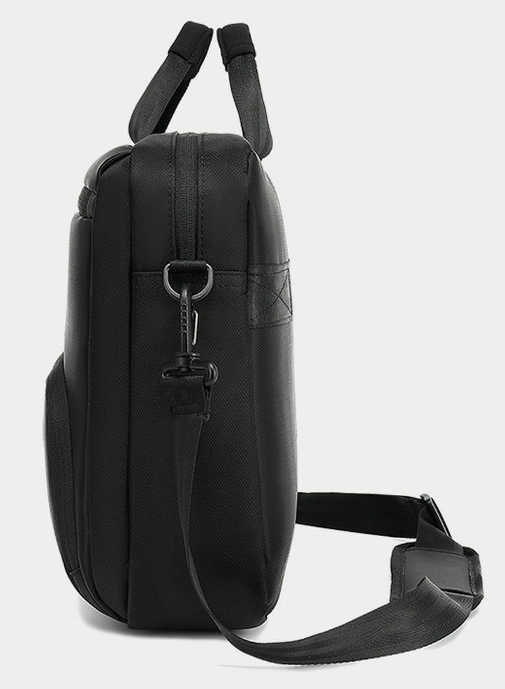 CoolBELL Men's Large Capacity Laptop Bag Simple Fashion Briefcase Black - Image 3