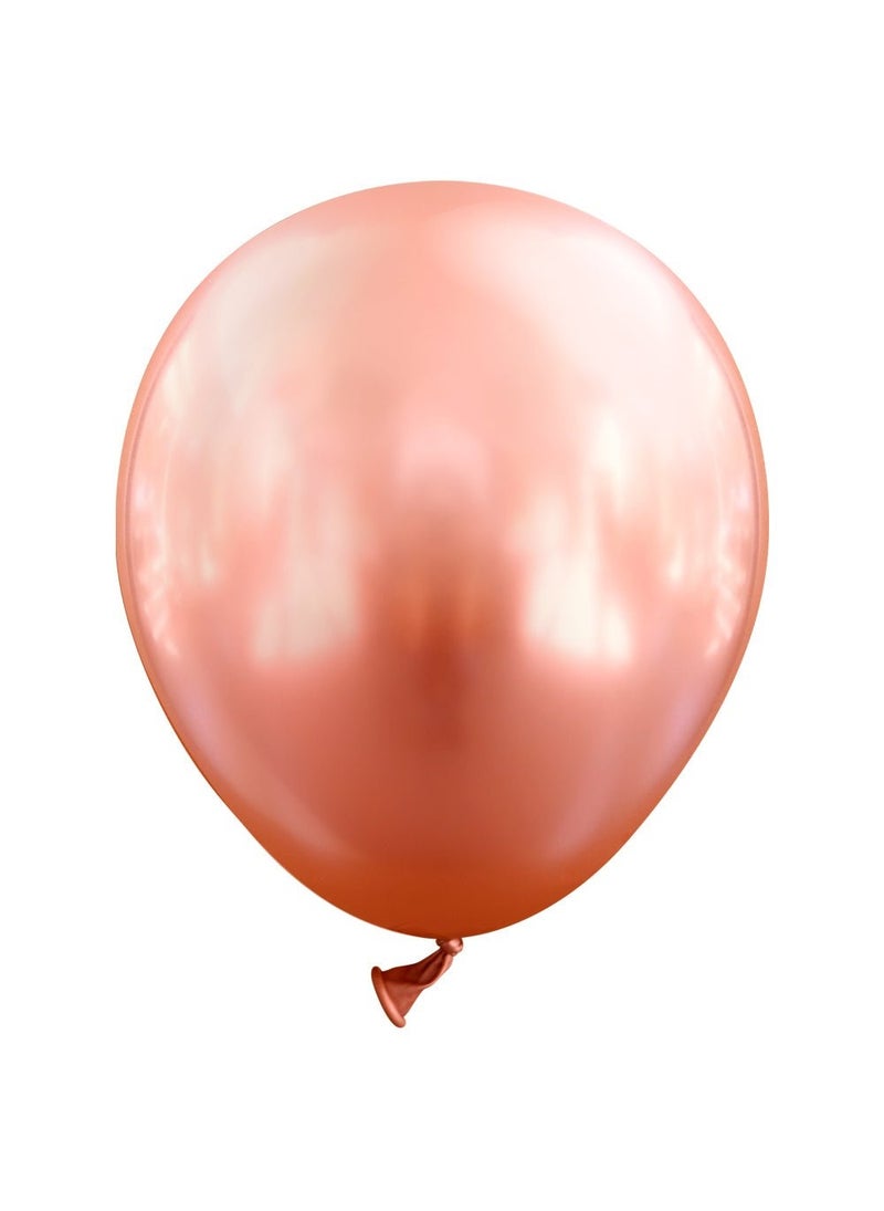 بالونات لاتكس صغيرة من الكروم باللون الذهبي الوردي، 13 سم، عبوة من 100 قطعة