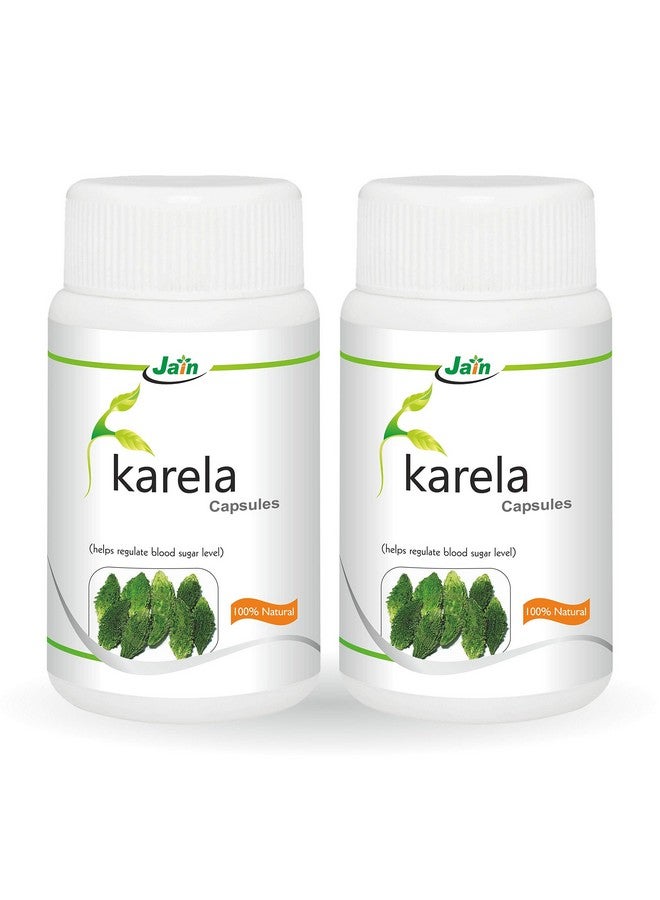 Jain Karela Capsules| for Healthy Sugar Levels,Blood Purifier | 100% Natural extracts 60 Tablets(Pack of 2) - Image 1